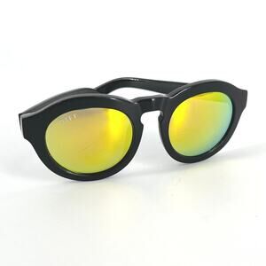 DIFF Eyewear Dime black with gold mirror lenses
